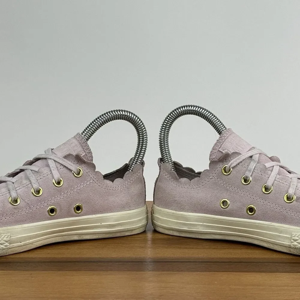Big Kids Girls Converse Chuck Taylor All Star Frilly Thrills Pink Shoes Size 1 Y